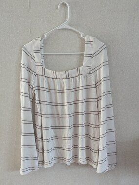 Chaser Square Neck Striped Top